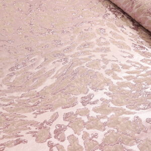 Luksuzni Puder Roze Brokat dizajn PM071 - 51 sa Srebrnim Odsjajem – Reljefni žakard za Svečane Haljine i Odela