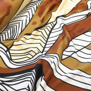 Reljefna Double Itwey Likra – Apstraktni Mural Dezen u Oker i Braon Tonovima PE012 - 70