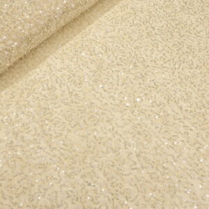 Šanpanj Vanila Kristalna Čipka French CP008 - 34 – Ekskluzivna gusta vezena čipka na končanoj osnovi