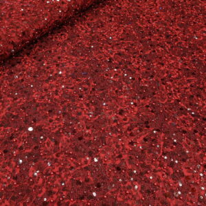 Bordo Kristalna Čipka French CP008 - 31 – Ekskluzivna gusta vezena čipka na končanoj osnovi